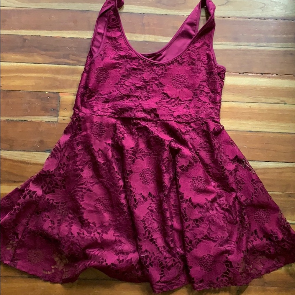 Berry lace dress